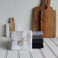 Jumbo Waffle Single Kitchen Towel - White