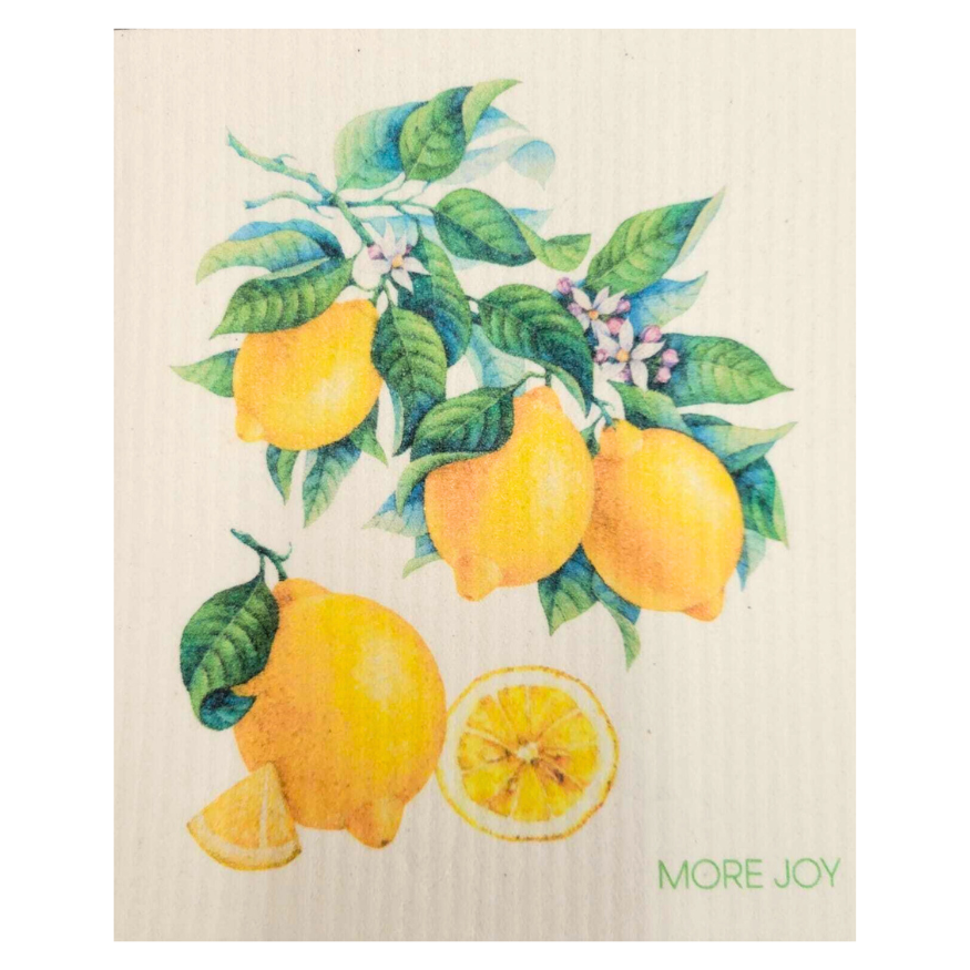 Lemons-MORE JOY Dishcloth