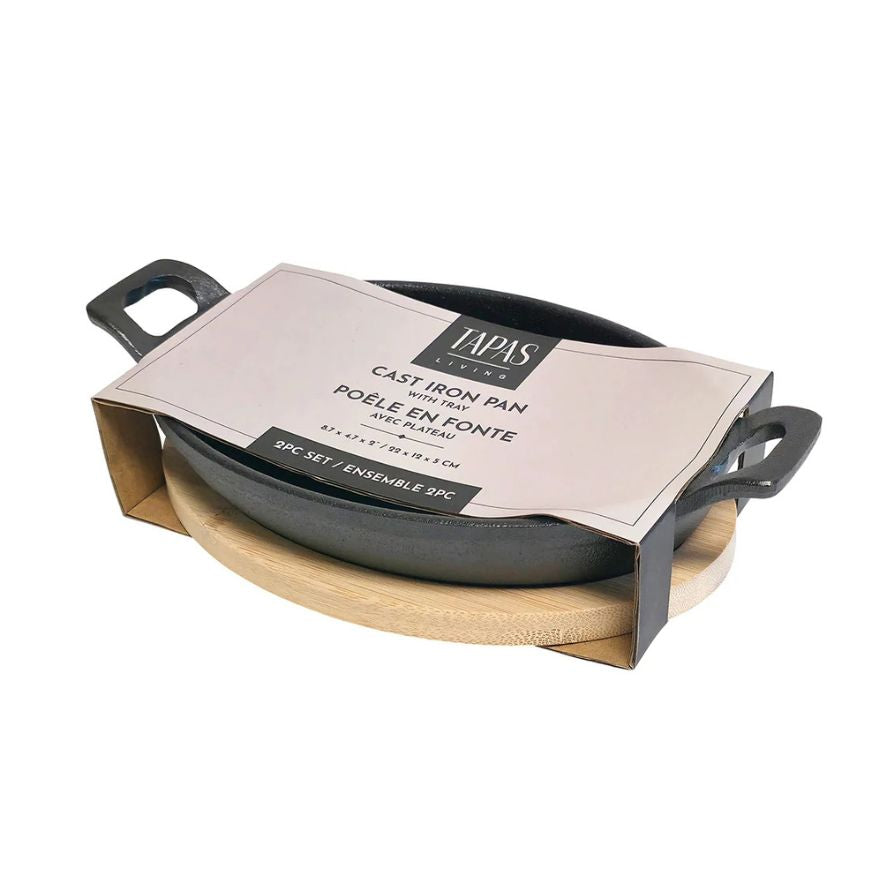 Tapas Living Cast Iron Pan With Tray