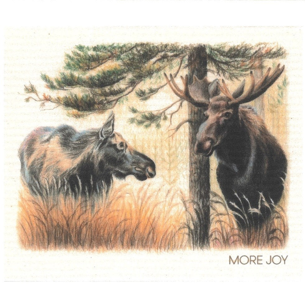 Two Moose-MORE JOY Dishcloth