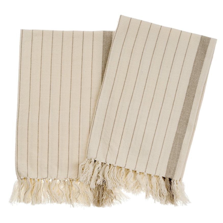 Pinstripe Hammam Hand Towels - Set of 2